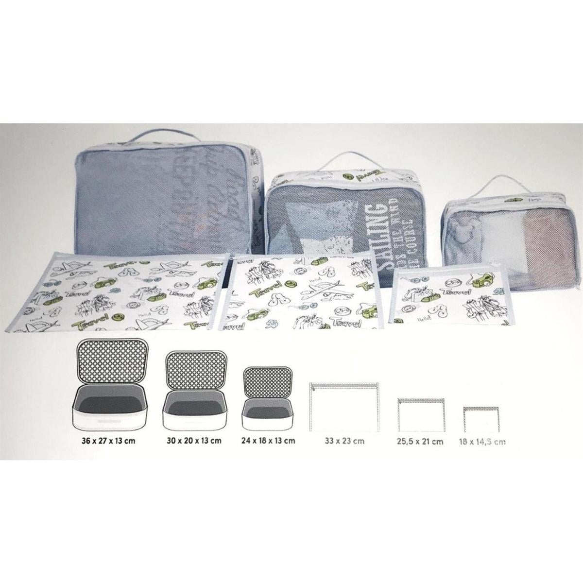 Seyahat Çantası İçi Düzenleyici 6lı Set