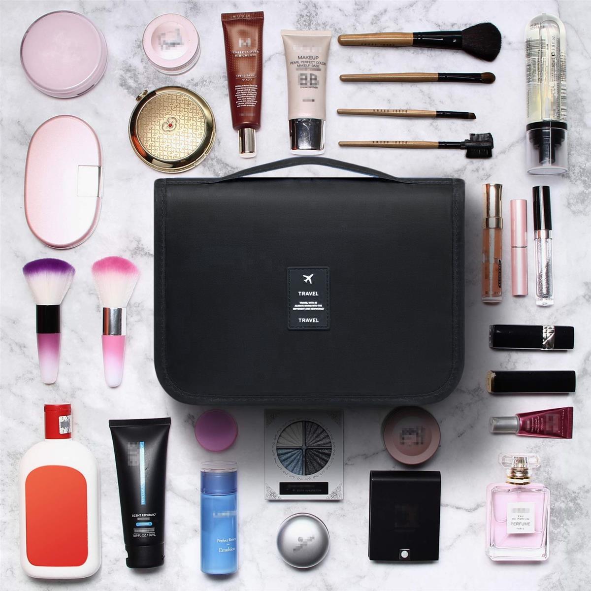 Seyahat Traş Makyaj Kişisel Bakım Kozmetik Ürünleri Çok Bölmeli Organizer Çanta