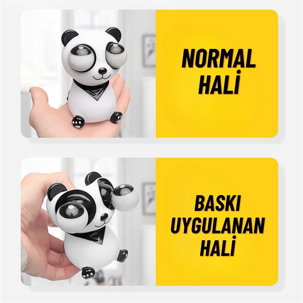 Stres Giderici Eğlenceli Patlayan Gözler Panda Oyuncak