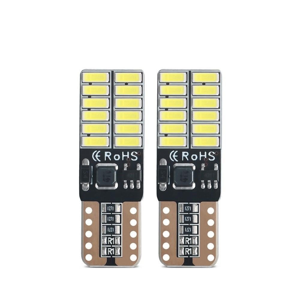 T10 Dipsiz Ampul Beyaz 12 Led CANBUS 2 ADET Oto Park Plaka Ve İç Aydınlatma Led Ampul 