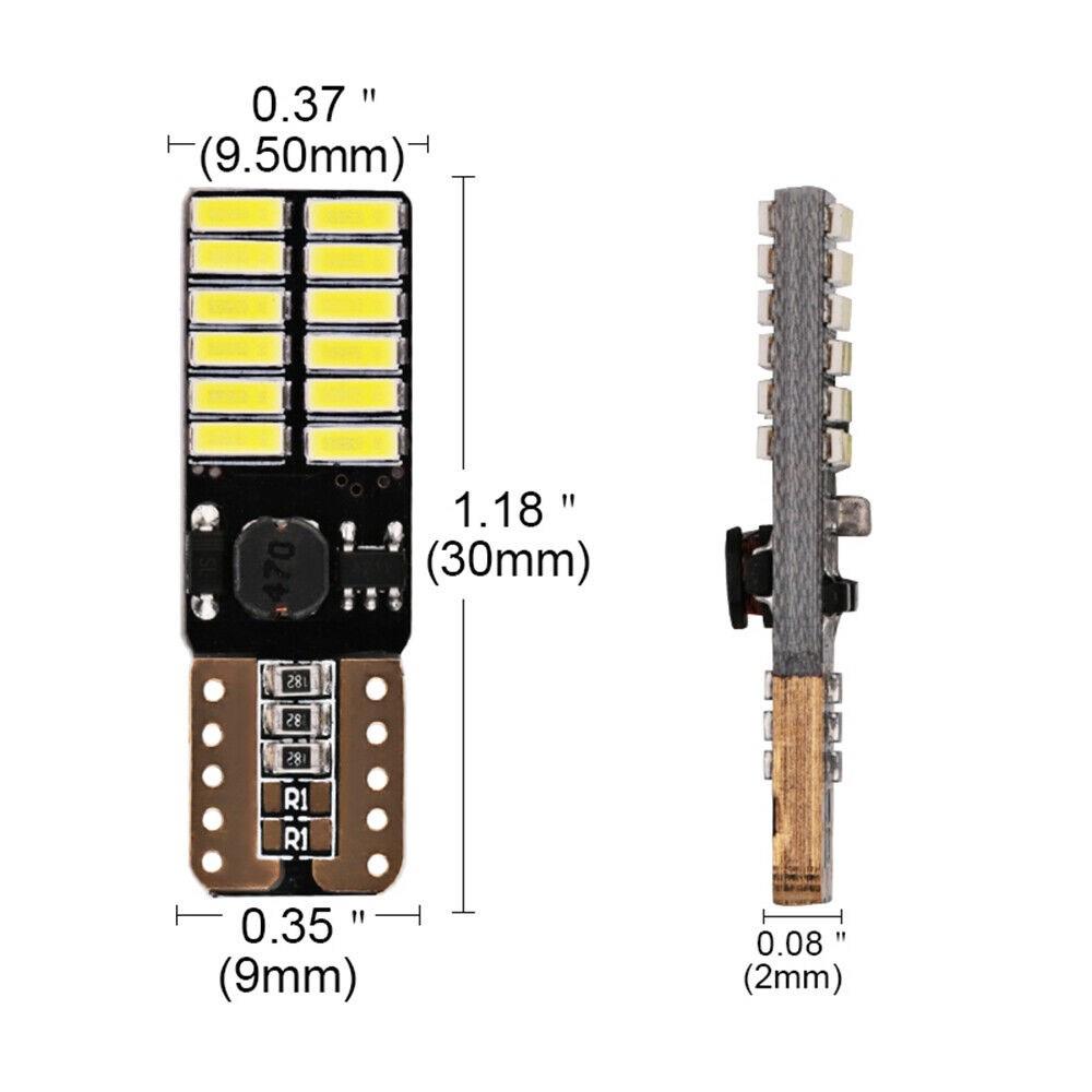 T10 Dipsiz Ampul Beyaz 12 Led CANBUS 2 ADET Oto Park Plaka Ve İç Aydınlatma Led Ampul 