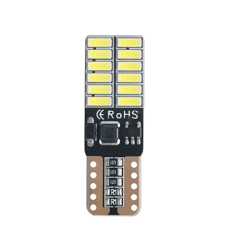 T10 Dipsiz Ampul Beyaz 12 Led CANBUS 2 ADET Oto Park Plaka Ve İç Aydınlatma Led Ampul 