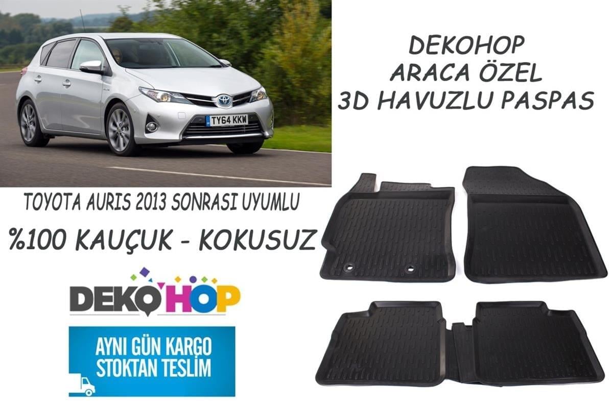 TOYOTA AURIS 2013 SONRASI Araca Özel Oto Paspas 3D Havuzlu Kauçuk Paspas