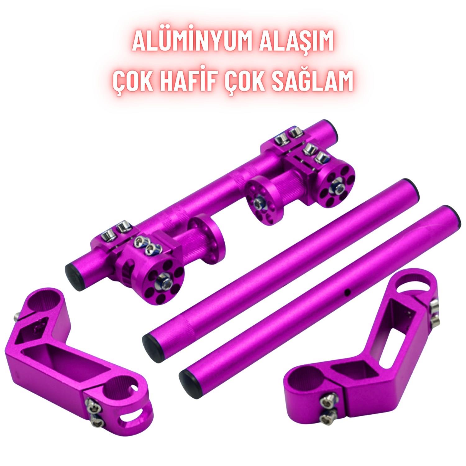 Üniversal Gidon Alüminyum Cnc Gövde 360° Ayarlanabilir Scooter Motosiklet Uyumlu Dayanıklı Ve  Hafif