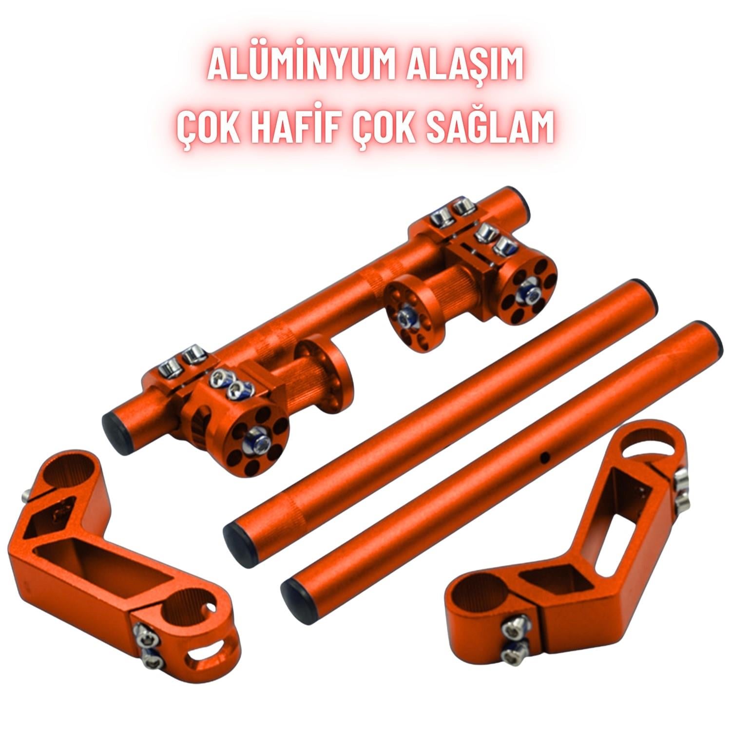 Üniversal Gidon Alüminyum Cnc Gövde 360° Ayarlanabilir Scooter Motosiklet Uyumlu Dayanıklı Ve  Hafif