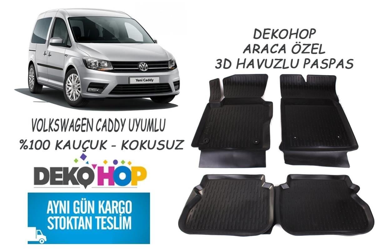VOLKSWAGEN CADDY 3D Havuzlu Araca Özel Kauçuk Oto Paspas