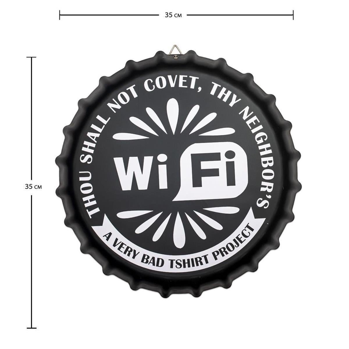 Wi-Fi Retro Metal Tabela Duvar Dekorasyon Süsü