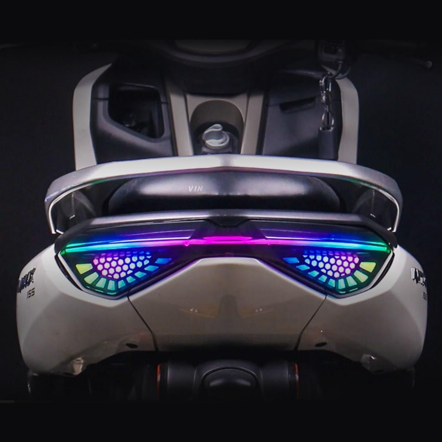 Yamaha Nmax 155 Rgb Stop Far Animasyonlu Uzaktan Kumandalı Renk Işık Kontrolü Sinyal Fren Destekli