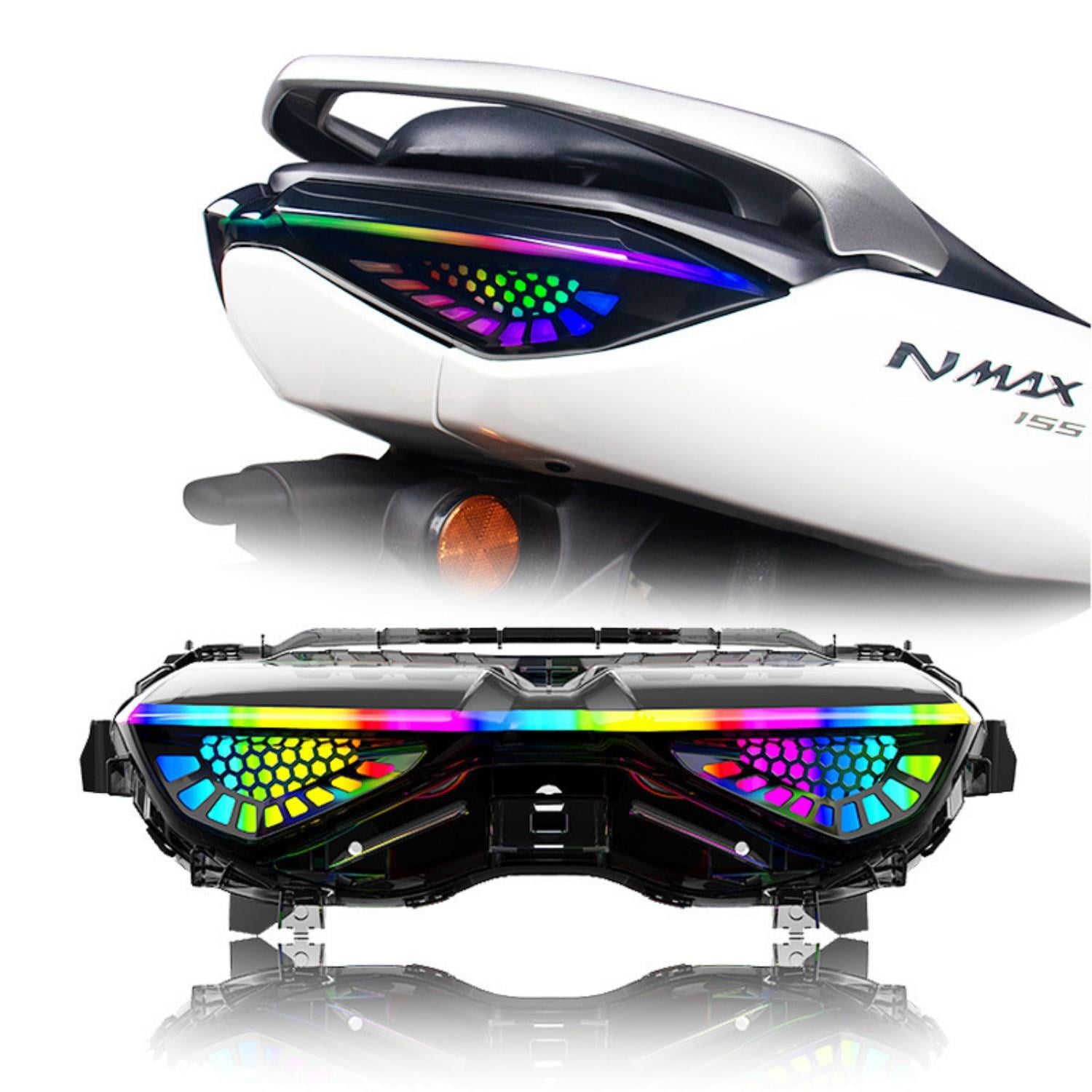 Yamaha Nmax 155 Rgb Stop Far Animasyonlu Uzaktan Kumandalı Renk Işık Kontrolü Sinyal Fren Destekli