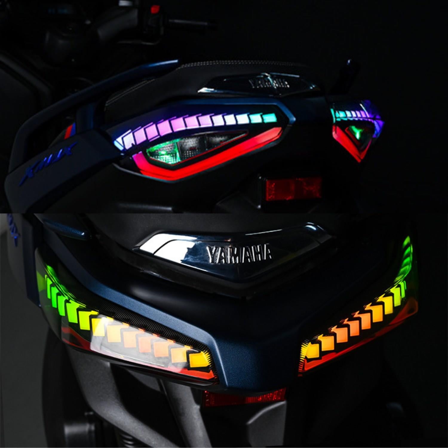 Yamaha XMAX 300 RGB LED Stop 2024-2025 Uyumlu Animasyonlu Çok Modlu Selamlamalı Arka Far