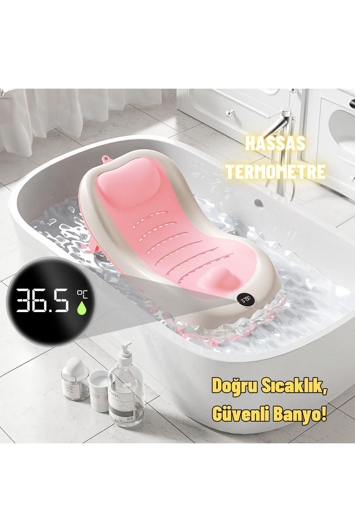 Yenidoğan Bebek Katlanabilir Termometreli Besleme ve Yıkama Banyo Oturağı Alt Değiştirme Sehpası