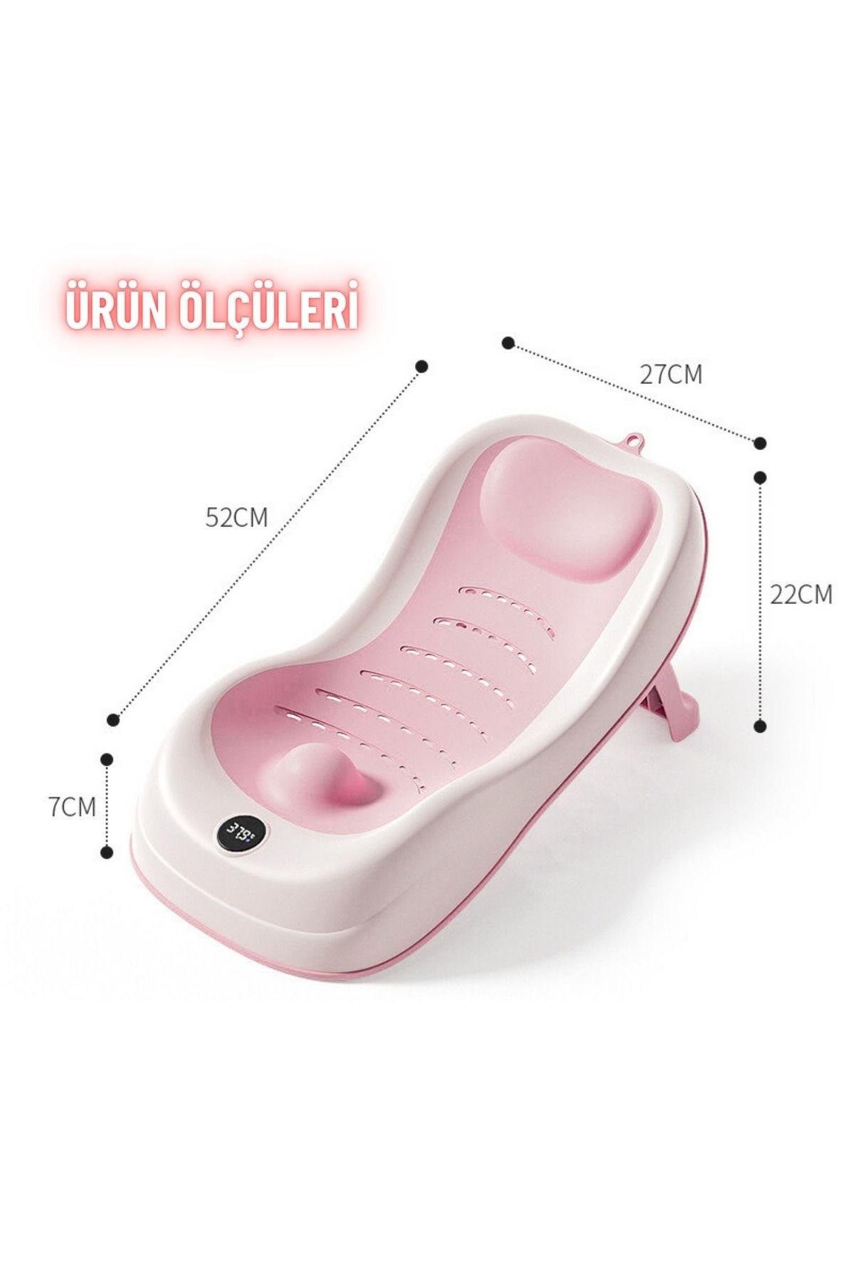 Yenidoğan Bebek Katlanabilir Termometreli Besleme ve Yıkama Banyo Oturağı Alt Değiştirme Sehpası