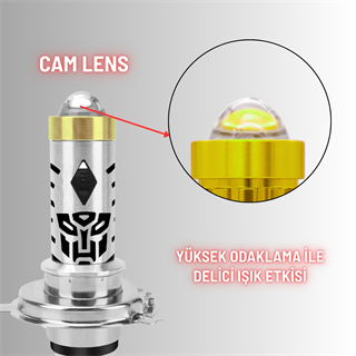  H4 Uzun Kısa LED Far Ampul ve LED Işık 12V 6000K Beyaz Amber 1 ADET Yüksek Performanslı 8W/800LM
