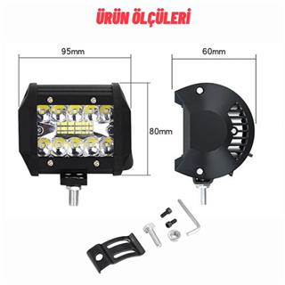 20 Led Çalışma Lambası 60 W Ultra Parlak Off Road Motosiklet Kamyon Sis Farı 12-24 V