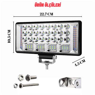 204 W Off Road Çalışma Lambası Sarı Çakar Ve Sinyal Mod Ultra Parlak 12-24V Led Oto Aydınlatma Işığı