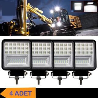 4 ADET Kamyon İş Makinesı Traktör Ve Arazi Aracı 42 Led 4 İnç Aydınlatma Ve Çalışma Sis Lambası