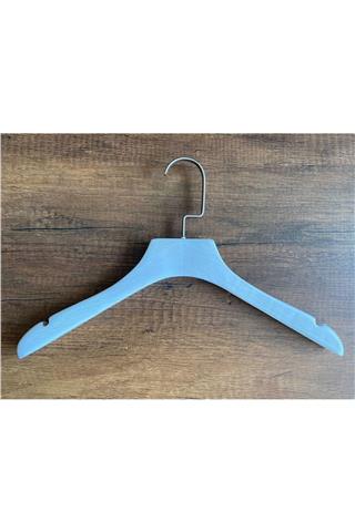 Ahşap Ceket Askı 38 Cm Eskitme Beyaz Naturel Askı 5 Adet