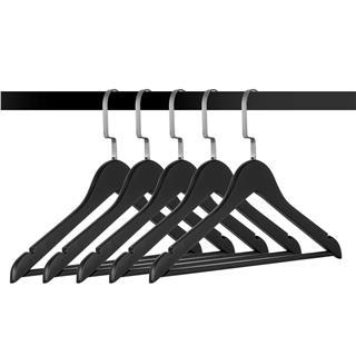 Ahşap Elbise Kıyafet Askısı 1.Kalite Ahşap Siyah Renk Ahşap Askı 50 ADET