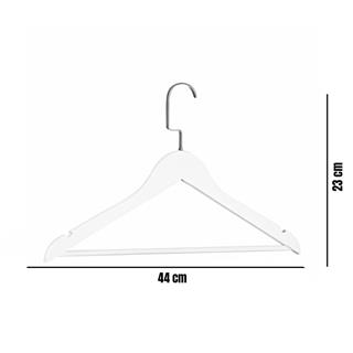 Ahşap Elbise Kıyafet Askısı 1.Kalite Ahşap Beyaz Renk Ahşap Askı 100 ADET