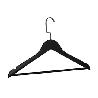 Ahşap Elbise Kıyafet Askısı 1.Kalite Ahşap Siyah Renk Ahşap Askı 50 ADET