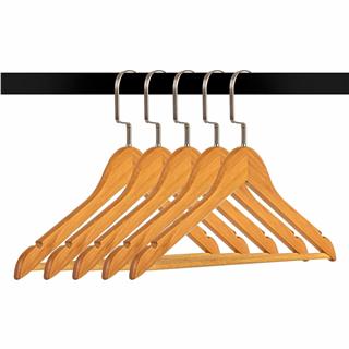 Ahşap Elbise Kıyafet Askısı 1.Kalite Ahşap Vernikli Ahşap Askı 10 ADET