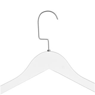 Ahşap Elbise Kıyafet Askısı 1.Kalite Ahşap Beyaz Renk Ahşap Askı 10 ADET