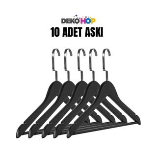 Ahşap Elbise Kıyafet Askısı 1.Kalite Ahşap Siyah Renk Ahşap Askı 100 ADET