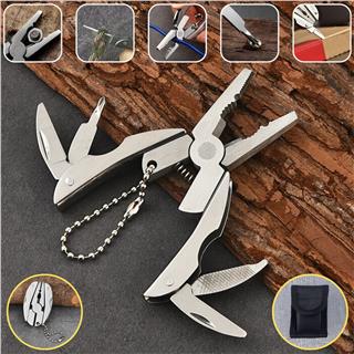 Anahtarlık Outdoor Katlanır Pense Çakı Bıçak Seti Kamp Piknik Çok Fonksiyonlu Mini Alet Seti