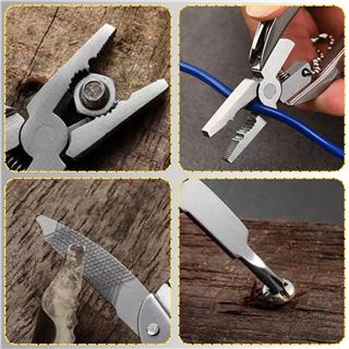 Anahtarlık Outdoor Katlanır Pense Çakı Bıçak Seti Kamp Piknik Çok Fonksiyonlu Mini Alet Seti