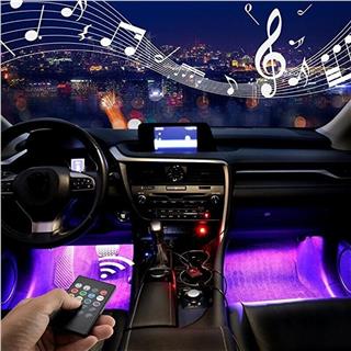 Araç İçi Ayak Altı 12 Led Müziğe Duyarlı Oto Animasyon Led Lambası