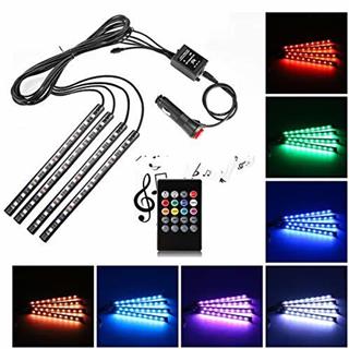 Araç İçi Ayak Altı 12 Led Müziğe Duyarlı Oto Animasyon Led Lambası