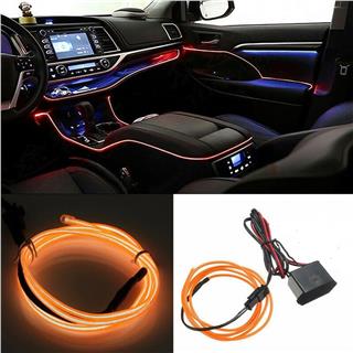 Araç İçi Neon Ledi Torpido İp Led 5 Metre TURUNCU