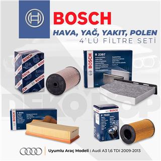 AUDI A3 1.6TDI Filtre Bakım Seti 2009-2013 Arası Uyumlu 4 Lü Set
