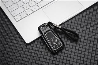 Audi Uyumlu Karbon Metal Anahtar Kılıfı