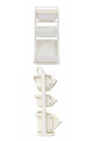 Banyo Mutfak Çocuk Odası Düzenleme Raf Çok Amaçlı Tekerlekli Modüler Organizer Sepet 