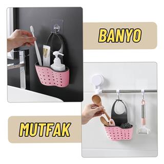 Banyo Ve Mutfak Musluk Askılı Bulaşık Süngeri Ve Sabunluk Süzgeçli Düzenleyici