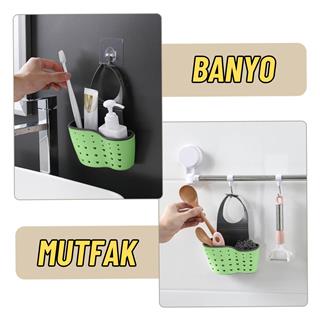 Banyo Ve Mutfak Musluk Askılı Bulaşık Süngeri Ve Sabunluk Süzgeçli Düzenleyici
