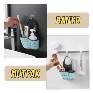 Banyo Ve Mutfak Musluk Askılı Bulaşık Süngeri Ve Sabunluk Süzgeçli Düzenleyici