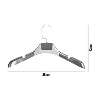 Bayan Ceket Gömlek Askısı GÜMÜŞ Renk 10 ADET 38 Cm Genişlik