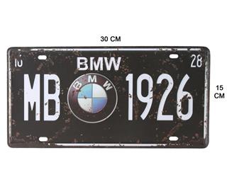 BMW 1926 Classic Dekorasyon Duvar Süsü Metal Retro Tabela 15X30