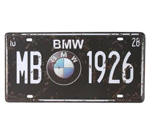 BMW 1926 Classic Dekorasyon Duvar Süsü Metal Retro Tabela 15X30