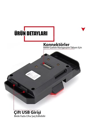 BMW Motosiklet Uyumlu Kablosuz Hızlı Şarjlı Motosiklet Telefon Tutacağı  R1300GS, R1200GS, R1250GS 