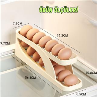 Buzdolabı Yumurta Saklama Düzenleyici Stand 2 Katlı Pratik Yumurta Saklama Rafı