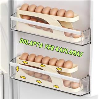 Buzdolabı Yumurta Saklama Düzenleyici Stand 2 Katlı Pratik Yumurta Saklama Rafı