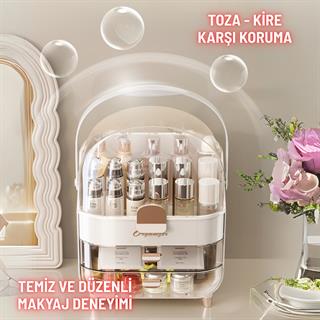 Çekmeceli Kozmetik Organizer Makyaj Kutusu Fırça Takı Ve Aksesuar Düzenleyici