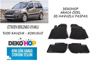 CITROEN BERLINGO Araca Özel Oto Paspas 3D Havuzlu Paspas Kauçuk