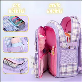 Çocuk Okul Sırt Çantası Ergonomik Özel Tasarım Çok Bölmeli Yeni Nesil Okul Çantası