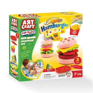 Çocuk Oyun Hamuru Hamburger Seti