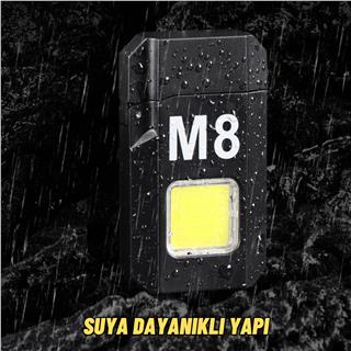 Çok Amaçlı Şarjlı Kamp Piknik LED El Feneri & Elektrikli Rüzgar Çakmak Usb Şarjlı