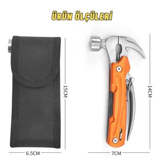 Çok Fonksiyonlu Outdoor Kamp Ekipmanı Çekiç Pense Piknik Ve Doğa Taşınabilir Alet Seti
